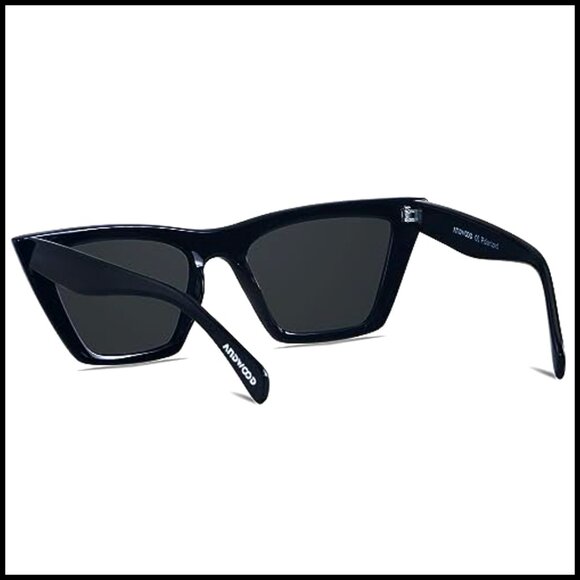 Polarized Cat Eye Sunglasses Vintage Square Retro Oversize Frames